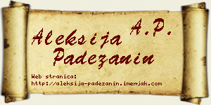 Aleksija Padežanin vizit kartica
